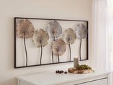 Abstract geometric design with layered metal elements